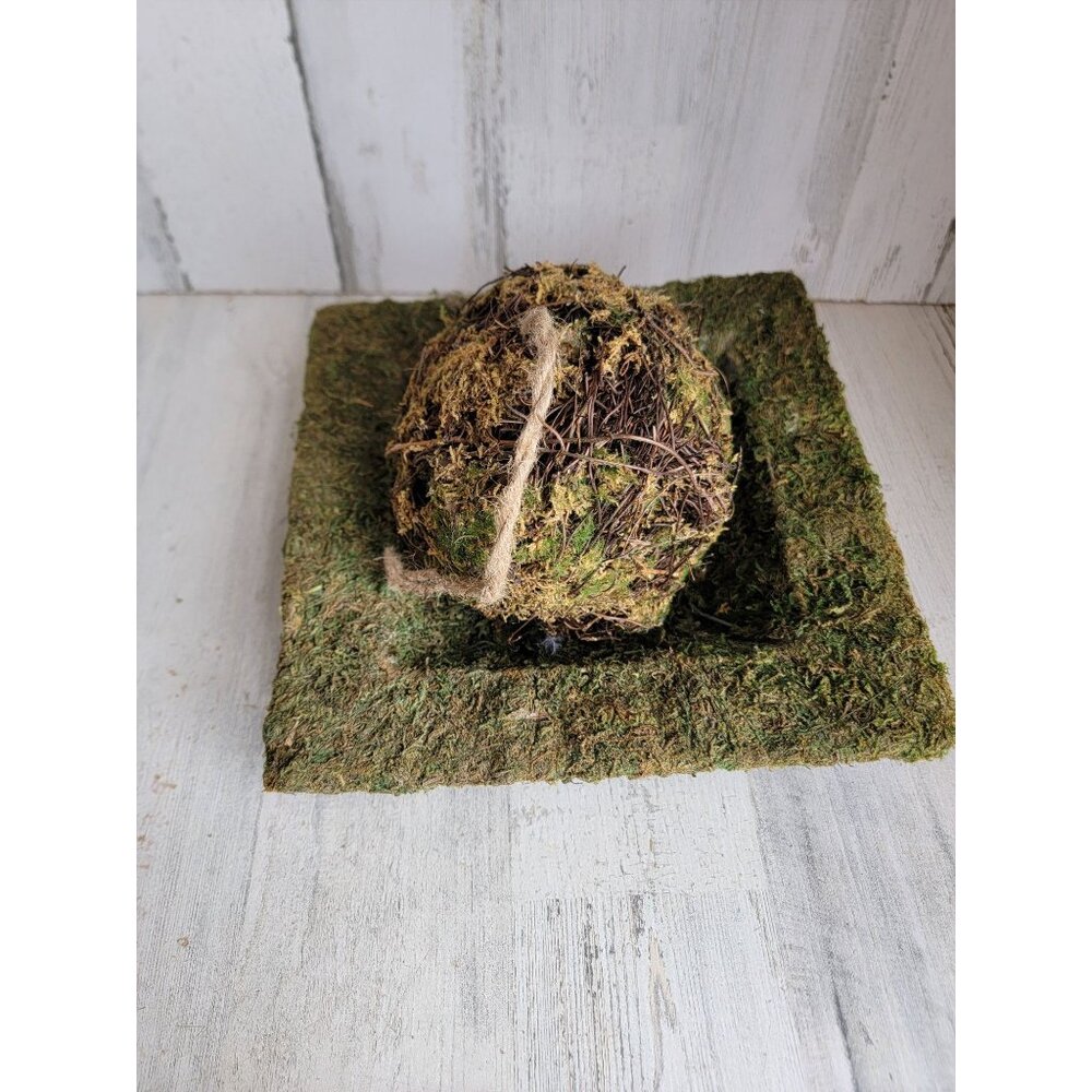 Unique Moss Nest Egg‎ Easter spring set Decor vintage